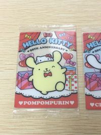 ハローキティ 50周年アニバーサリー カード まとめ コレクション ポムポムプリン シナモロール 2枚 03 02 バンダイ 食玩 サムネイル 3