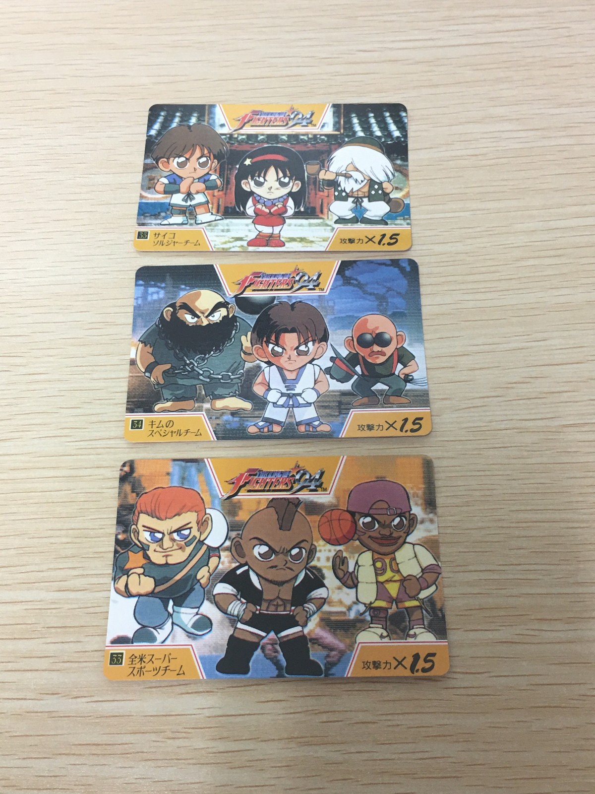 KOF94 キング オブ ファイターズ'94 キングオブファイターズ 94 カード SNK 1994 カード まとめ チーム サイコソルジャーチーム キムのスペシャルチーム 全米スーパースポーツチーム 3枚 No.35 No.34