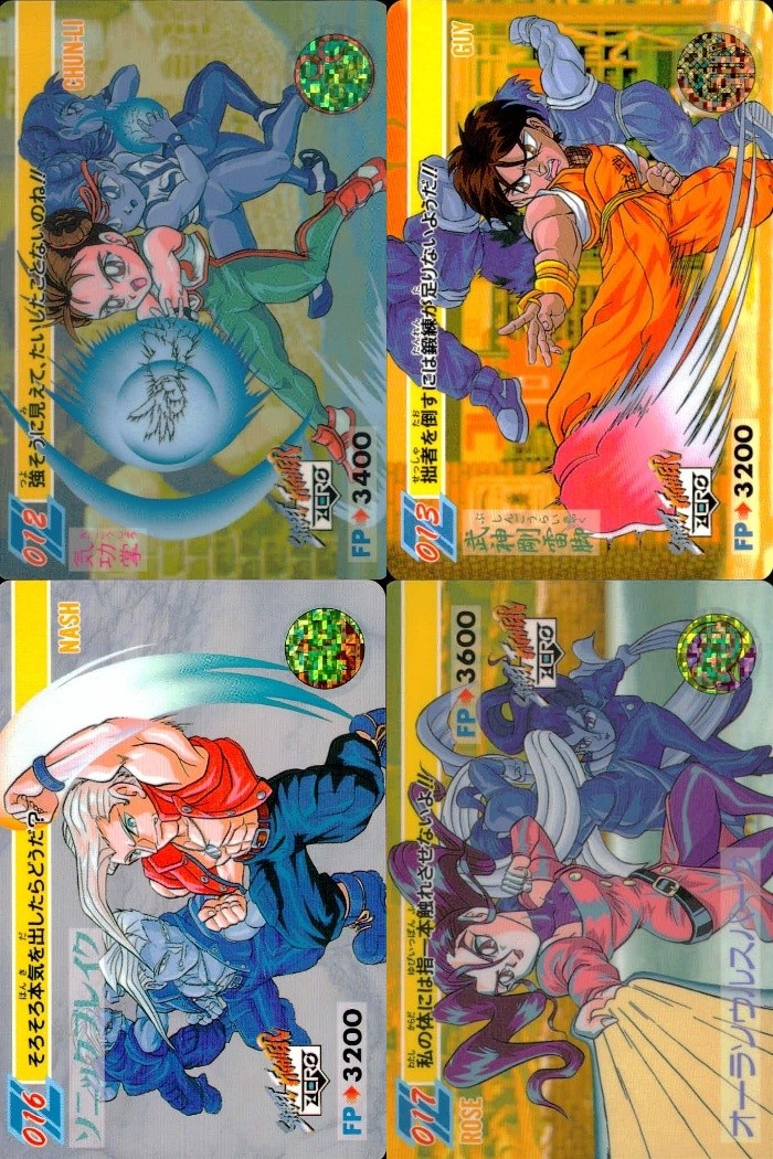 ストZERO ストリートファイターZERO ストリートファイター ゼロ カード カード まとめ キャラクター 春麗 ガイ ナッシュ ローズ 4枚 012 013 016 017 バンダイ 食玩