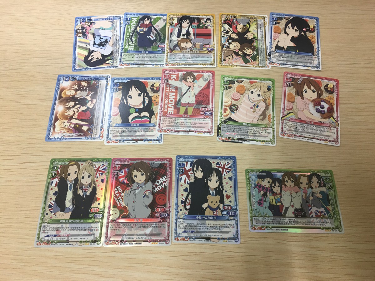けいおん! カード まとめ キャラクター イベント 平沢唯 中野梓 秋山澪 琴吹紬 秋山澪 田井中律 田井中律 琴吹紬 中野梓 秋山澪 観るものがいっぱい 14枚 05-001 05-009 05-008 05-019
