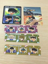 名探偵コナン 名探偵コナン シール カード 灰原哀 カード まとめ キャラクター パラパラマンガ 科学 クイズ 江戸川コナン パラパラマンガ No.5 少年発明団 ふくらむお菓子の秘密を暴く! 少年発明団 色素について 推理クイズ