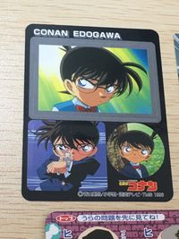 名探偵コナン 名探偵コナン シール カード 灰原哀 カード まとめ キャラクター パラパラマンガ 科学 クイズ 江戸川コナン パラパラマンガ No.5 少年発明団 ふくらむお菓子の秘密を暴く! 少年発明団 色素について 推理クイズ サムネイル 9