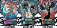 仮面ライダーガッチャード ライドケミートレカ 仮面ライダーガッチャード ライドケミー カード まとめ ライドケミートレカ 仮面ライダーギーツ ケスゾ ヤミバット 3枚 RTX-027 RTX-013 RTX-008 バンダイ 食玩 サムネイル 1