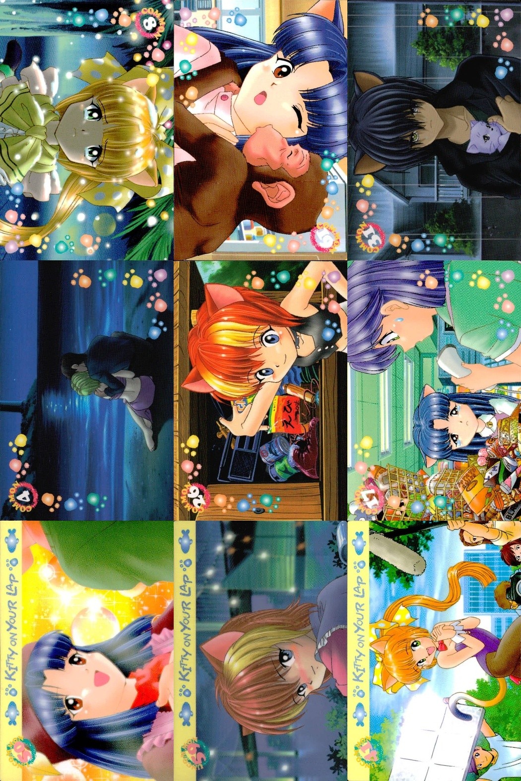ひざの上の同居人 Kitty on Your Lap カード まとめ ミミ ユキ レナ 白猫 9枚 8 5 CULTURE PUBLISHERS コレクション
