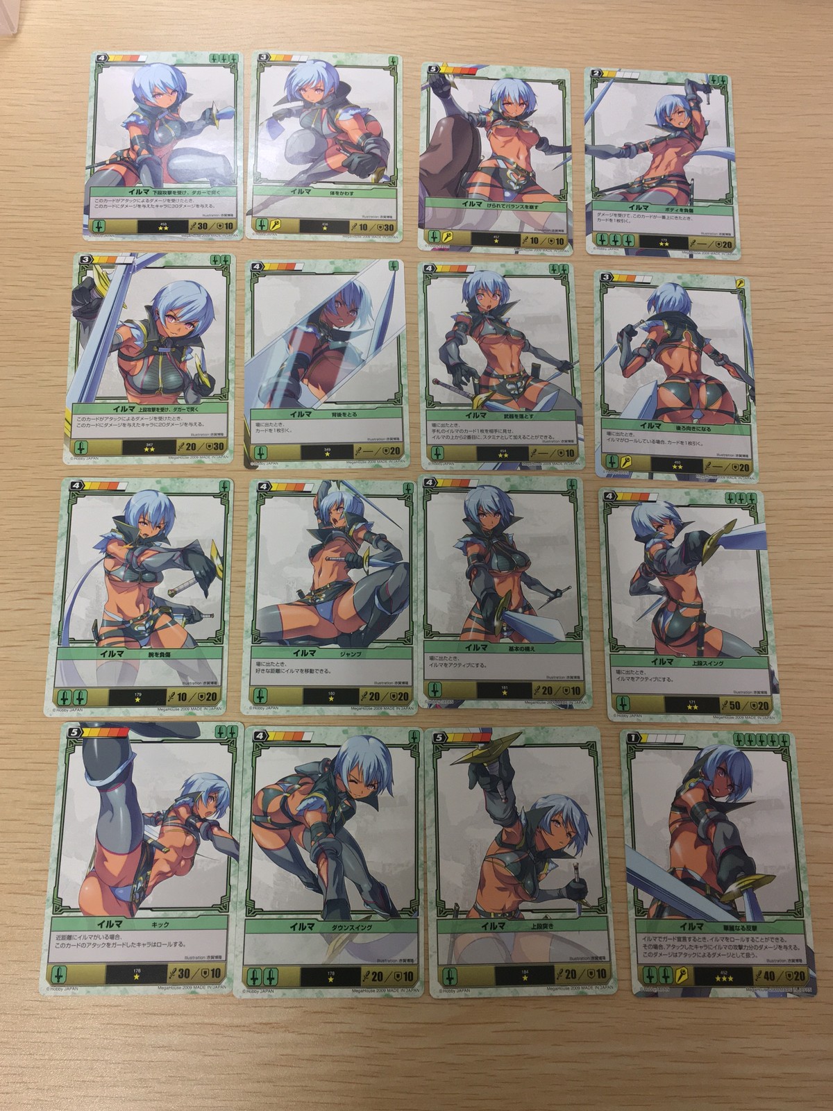 QB ザ デュエル クイーンズブレイド ザ デュエル クイーンズブレイド ザ デュエル メガハウス カード まとめ キャラクター イルマ 下段攻撃を受け ダガーで突く イルマ 体をかわす イルマ けられてバランスを崩す 16枚