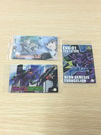 Neon Genesis Evangelion 3 Cards Lot Rei Asakura EVA-01 Japanese wafer unopened