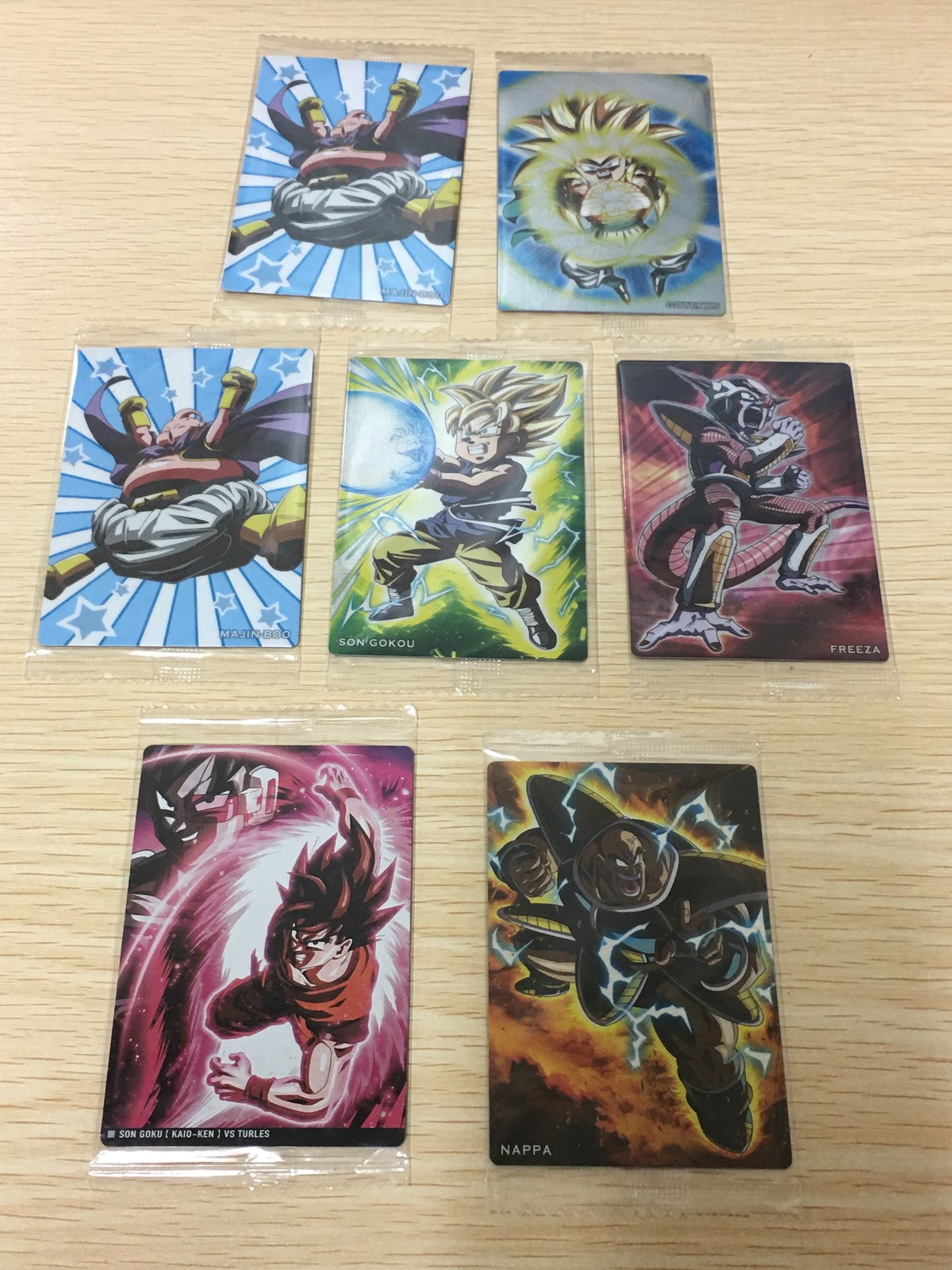ドラゴンボール ウエハース カード まとめ 魔人ブウ ゴテンクス 超サイヤ人3 孫悟空 フリーザ ナッパ 孫悟空 VS ターレス 8枚 10 08 11 06 03 5-21 バンダイ ウエハース