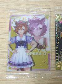 ウマ娘 プリティーダービー カード まとめ キャラクターカード<勝負服> キャラクターカード<制服> マンハッタンカフェ ティエムオペラオー 2枚 W3-04 W4-09 バンダイ ウエハース サムネイル 3