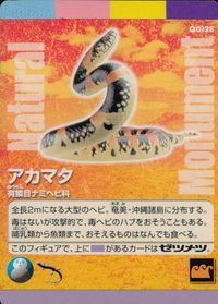ナチュラルモニュメンツ Natural Monuments わがままな天然列島 日本の天然記念物 Natural monuments わがままな天然列島 カード カード アカマタ トレカ Q0128 海洋堂 小学館 サムネイル 1