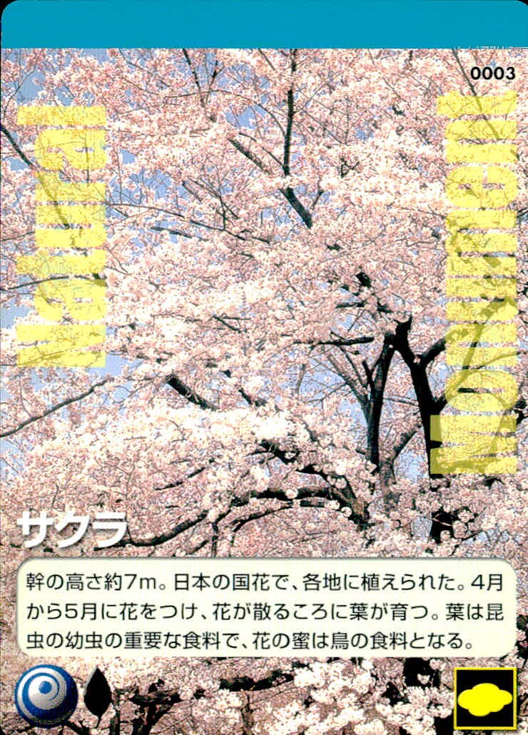 Natural Monuments Nihon no Tennen Kinenbutsu Sakura Card 0003 Japanese TCG