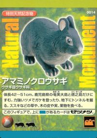 ナチュラルモニュメンツ Natural Monuments わがままな天然列島 日本の天然記念物 Natural monuments わがままな天然列島 カード カード アマミノクロウサギ トレカ 0014 海洋堂 小学館 サムネイル 1