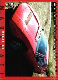 Motor Car Collection Maserati Merak SS Card 059 MCC MOTOR CAR COLLECTION card サムネイル 1
