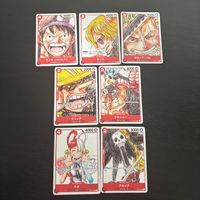 One Piece Card Game 7 Cards Lot Luffy Zoro Sanji Japanese straw hats piretes