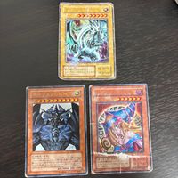 Yu-Gi-Oh Blue-Eyes White Dragon Obelisk Dark Magician Girl 3 Cards Japanese サムネイル 1