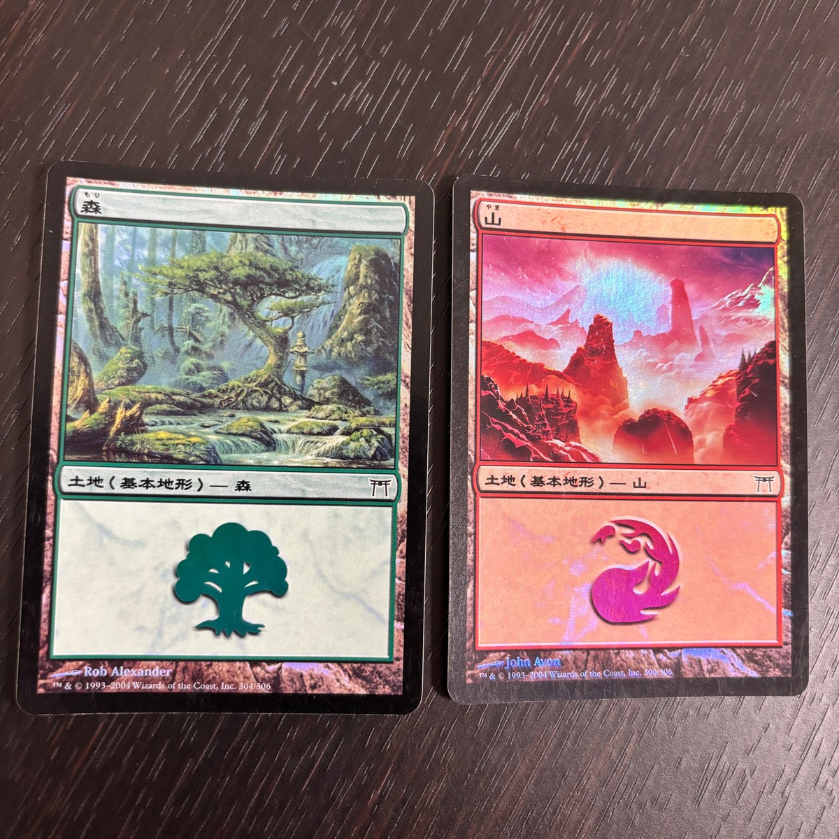MTG Magic: The Gathering Foil 旧枠 基本土地 人気絵柄 神河 カード 森 トレカ 304/306 L Wizards of the Coast TCG