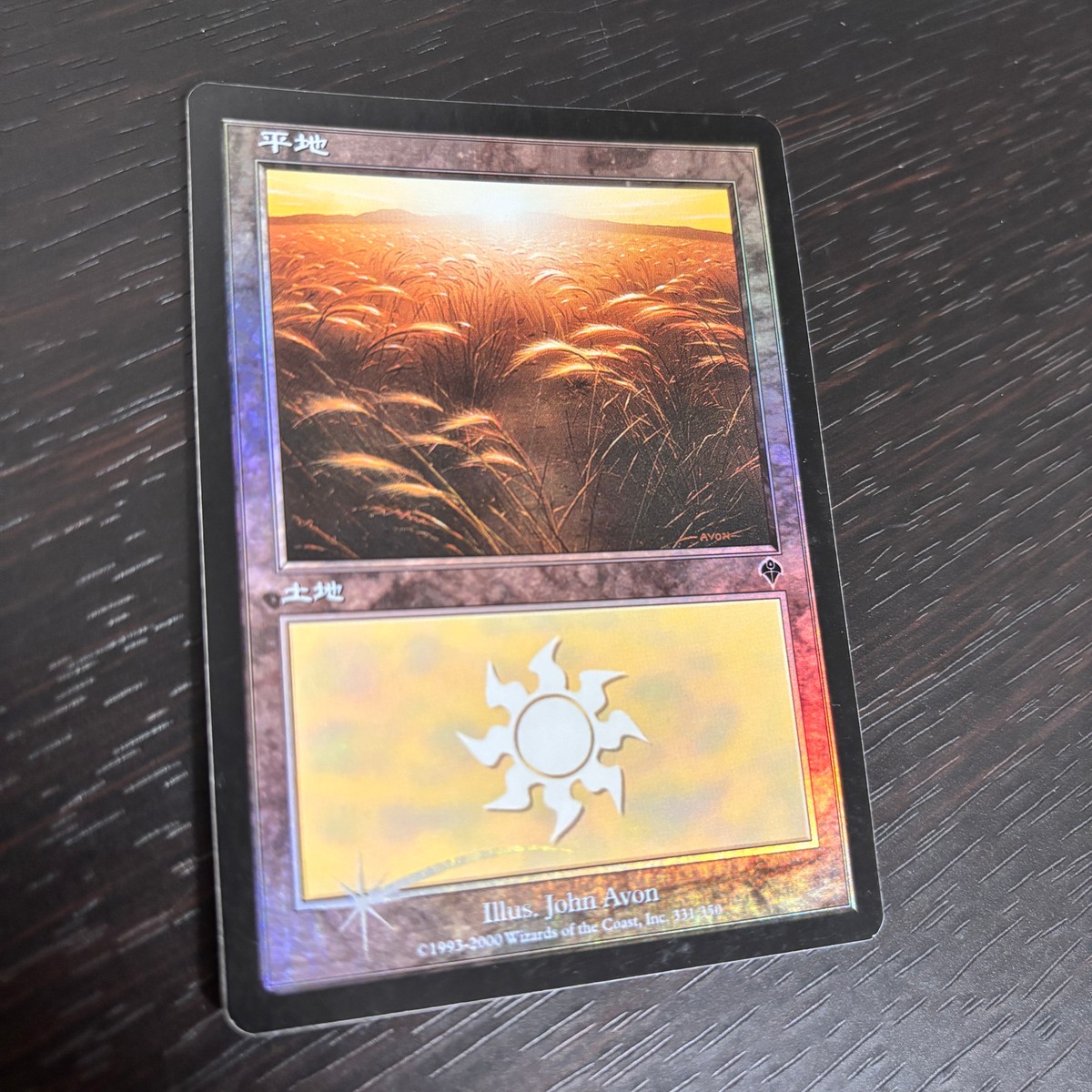 MTG Magic: The Gathering Foil 旧枠 基本土地 人気絵柄 INV インベイジョン カード 平地 トレカ 331/350 L Wizards of the Coast TCG