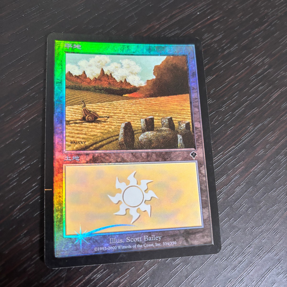 MTG Magic: The Gathering Foil 旧枠 基本土地 人気絵柄 INV インベイジョン カード 平地 トレカ 334/350 L Wizards of the Coast TCG