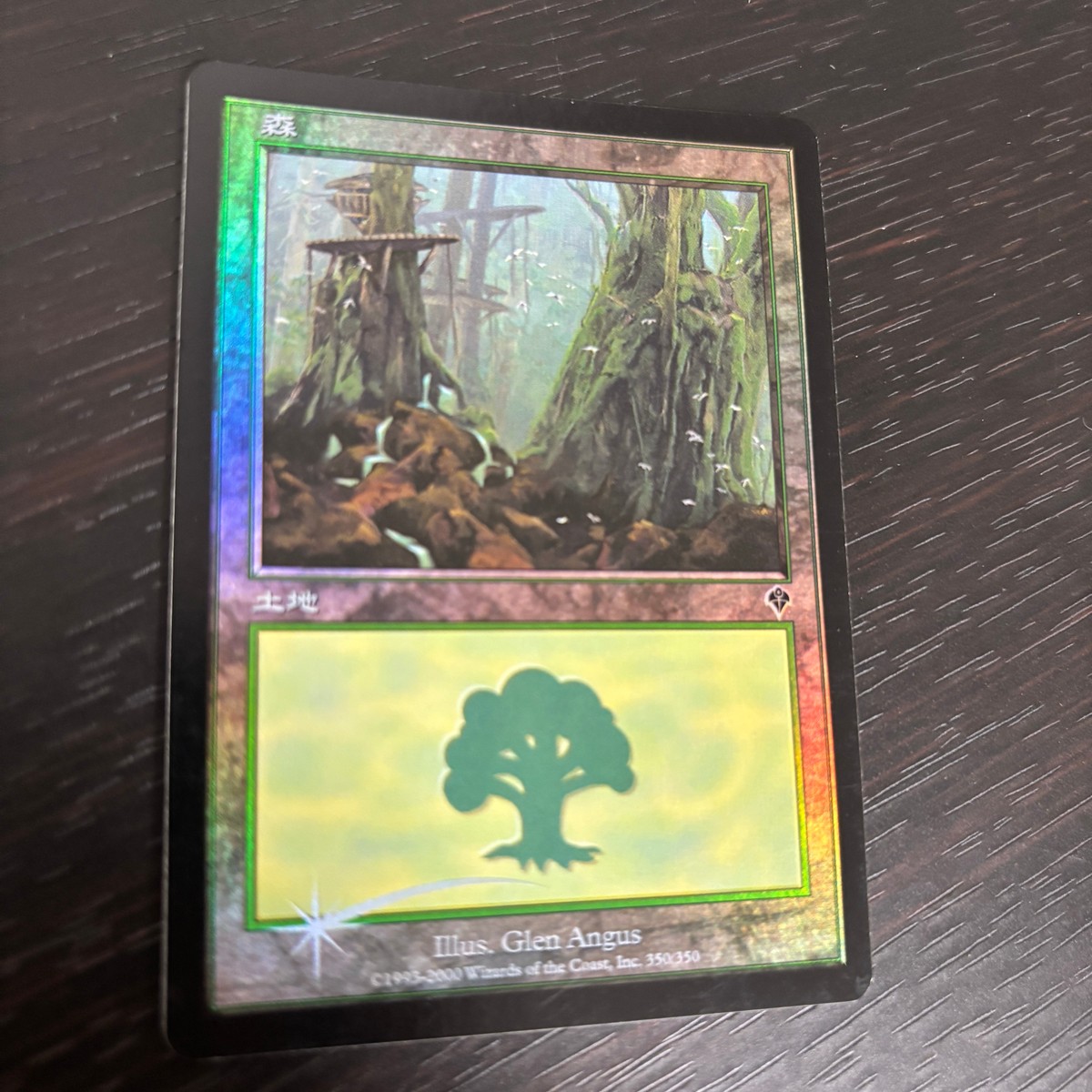 MTG マジック:ザ ギャザリング Foil 旧枠 基本土地 人気絵柄 インベイジョン INV カード 森 トレカ 350/350 L Wizards of the Coast TCG