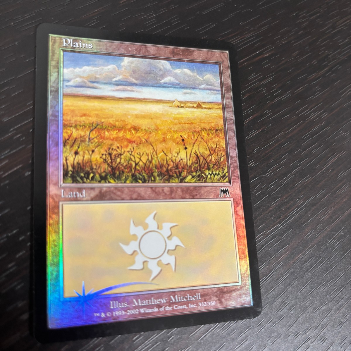 Magic The Gathering Plains Foil 332/350 Onslaught Land Card TCG