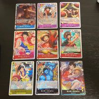 One Piece Card Game Monkey D Luffy 9 Cards Lot Japanese Anime