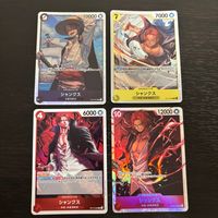 One Piece Card Game Shanks 4 Cards Lot ST08 ST13 OP09 OP12 straw hats piretes サムネイル 1