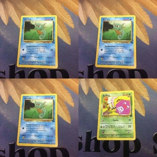 ポケモンカード 旧裏面 海外 英語版 タッツー ドガース 55 57 56 54