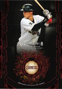 BBM 2015 Pro Baseball Card Shunta Orix Buffaloes 017/100