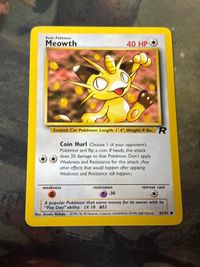 Meowth Pokemon Card 62/82 English Overseas Version