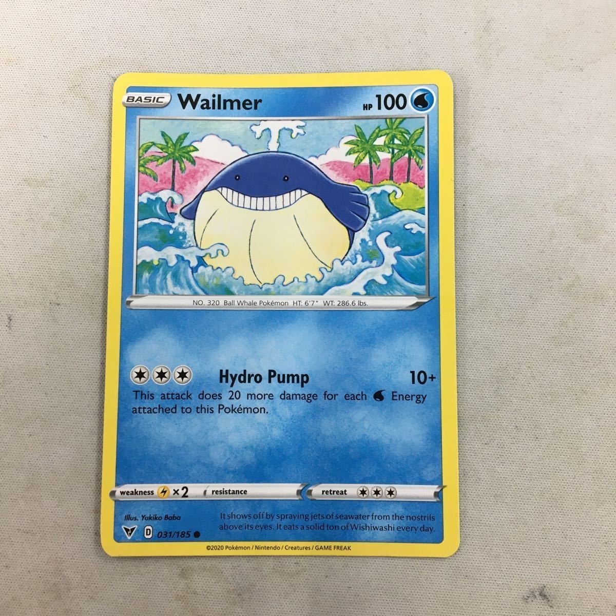ポケモンカード 旧裏面 英語版 ホエルコ 16