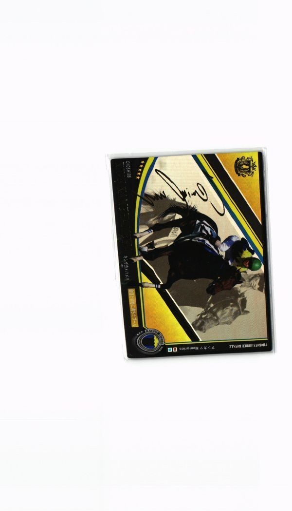 競馬 オーナーズホース キングカメハメハ 安藤勝己 騎手 サイン 入り 箔押し カード