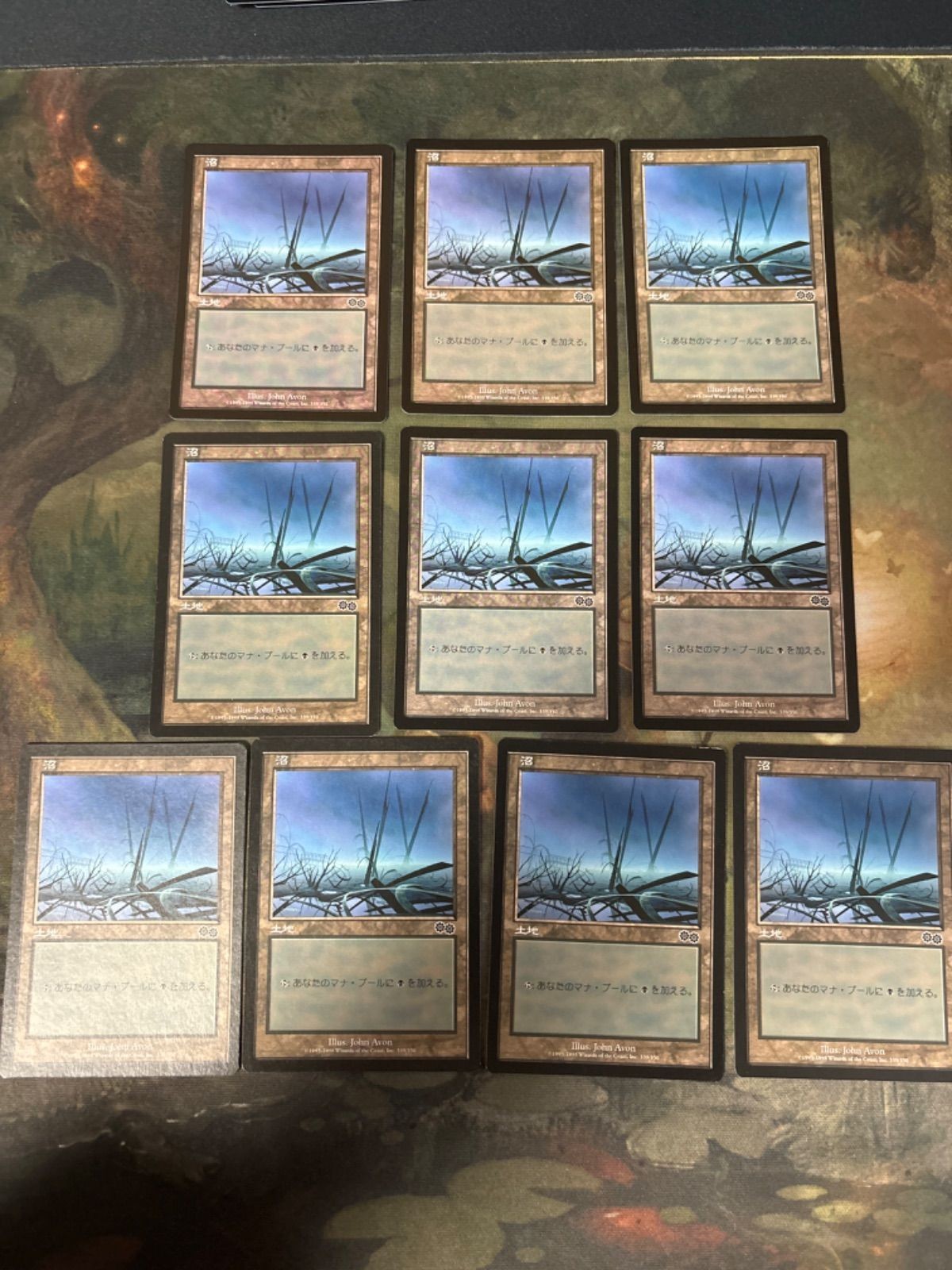 ウルザズ・サーガ 沼/Swamp 10枚 日本語版 JP 型番統ー まとめ MTG 人気絵柄 基本土地 大量 USG
