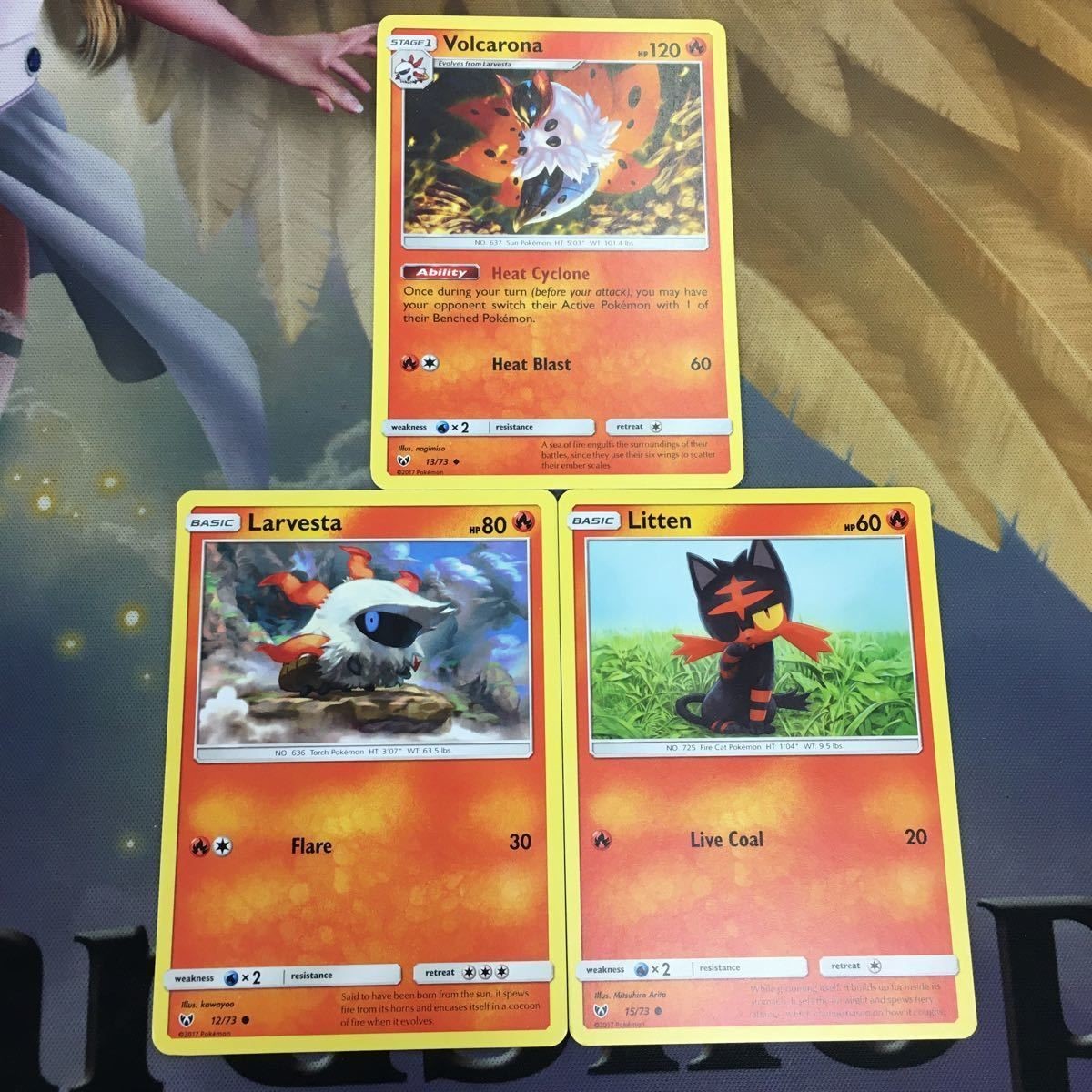 ポケモンカード 旧裏面 英語 海外版 3枚 ウルガモス ニャビー メラルバ 33
