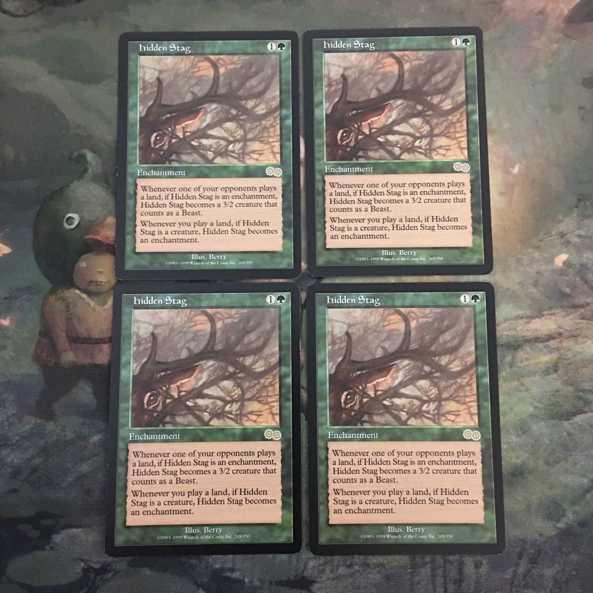 MTG マジックザギャザリング カード まとめ USG 隠れたる雄ジカ/Hhdden Stag 4枚セット 61