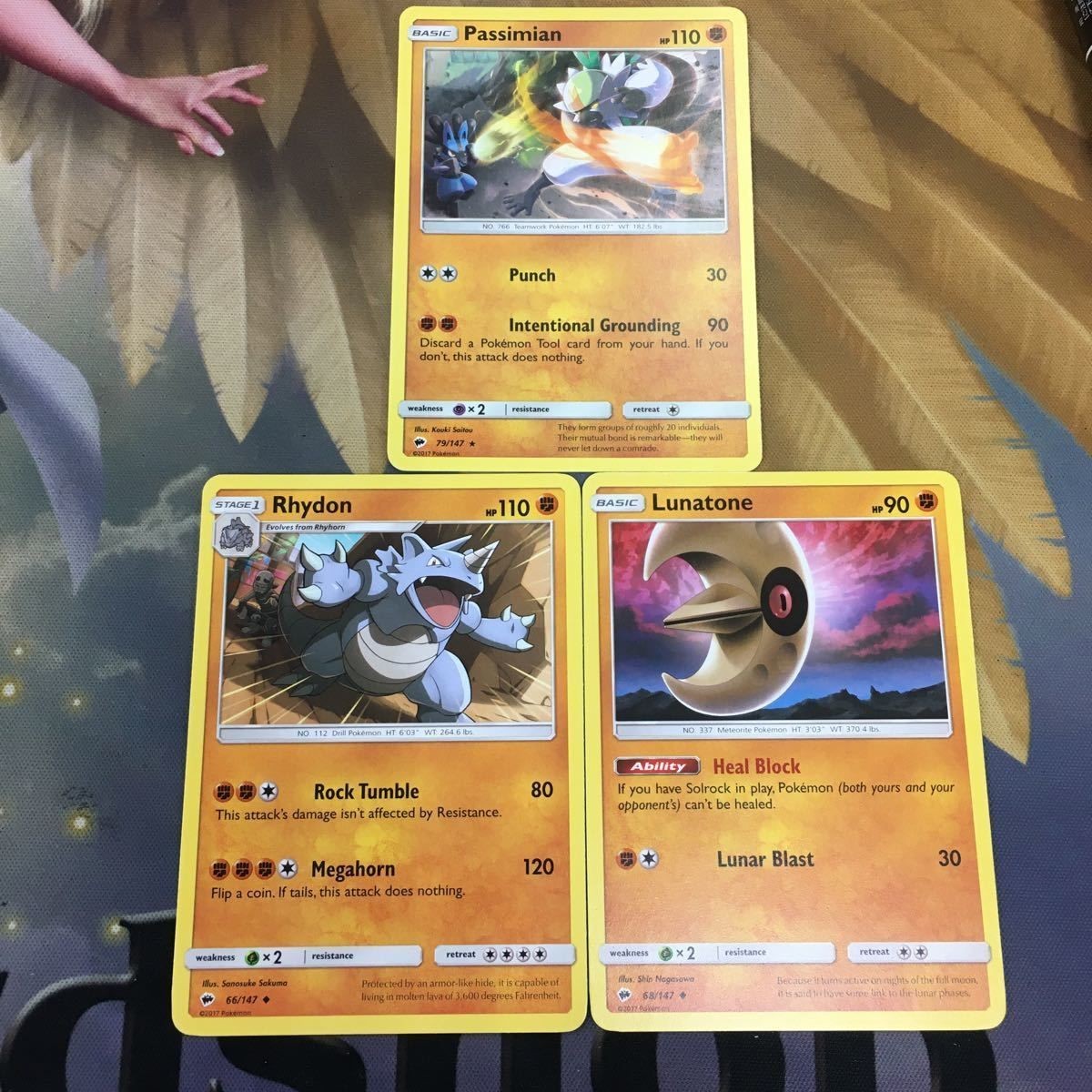 ポケモンカード 旧裏面 英語 海外版 3枚 ナゲツケサル サイドン ルナトーン 14
