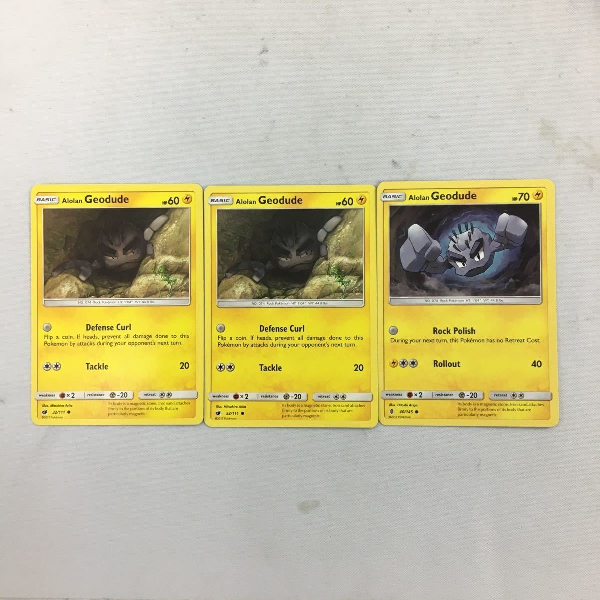 ポケモンカード 旧裏面 海外 英語版 3枚 イシツブテ 39