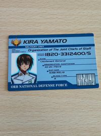Mobile Suit Gundam SEED Kira Yamato ID Card