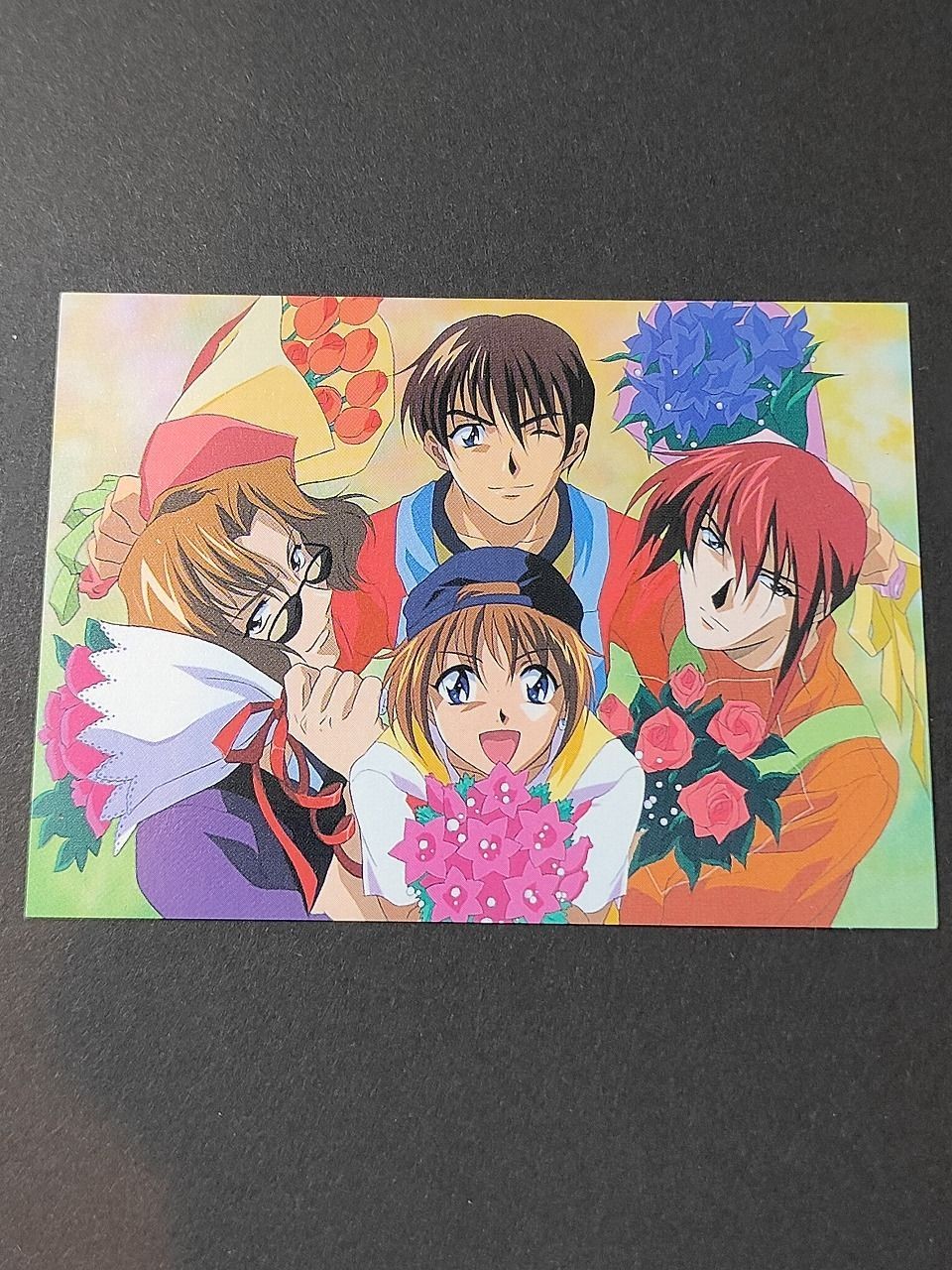アニメディア付録カード Weiβ kreuz (ヴァイスクロイツ) アヤ、ヨージ、ケン、オミ のカードです。