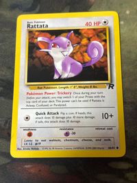 Pokemon Rattata English Version 66/82 Card Rare