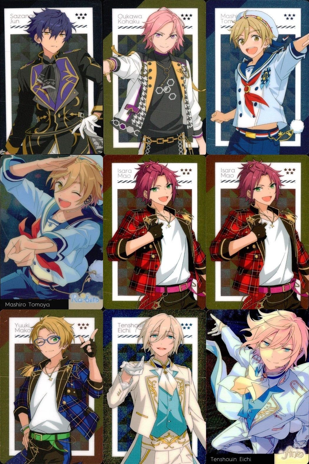 カード まとめ あんさんぶるスターズ あんスタ クリア 漣ジュン 桜河こはく 真白友也 天祥院英智 瀬名泉 五奇人 N