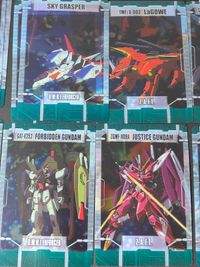 ガンダムSEED 森永 ウェファーカード 機動戦士ガンダム総集編 キラ ヤマト ウエハース フレイ ザフト ジン M１アストレイ ジャスティスガンダム フリーダムガンダム まとめ サムネイル 3