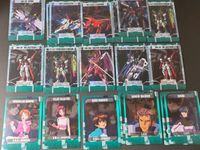 ガンダムSEED 森永 ウェファーカード 機動戦士ガンダム総集編 キラ ヤマト ウエハース フレイ ザフト ジン M１アストレイ ジャスティスガンダム フリーダムガンダム まとめ