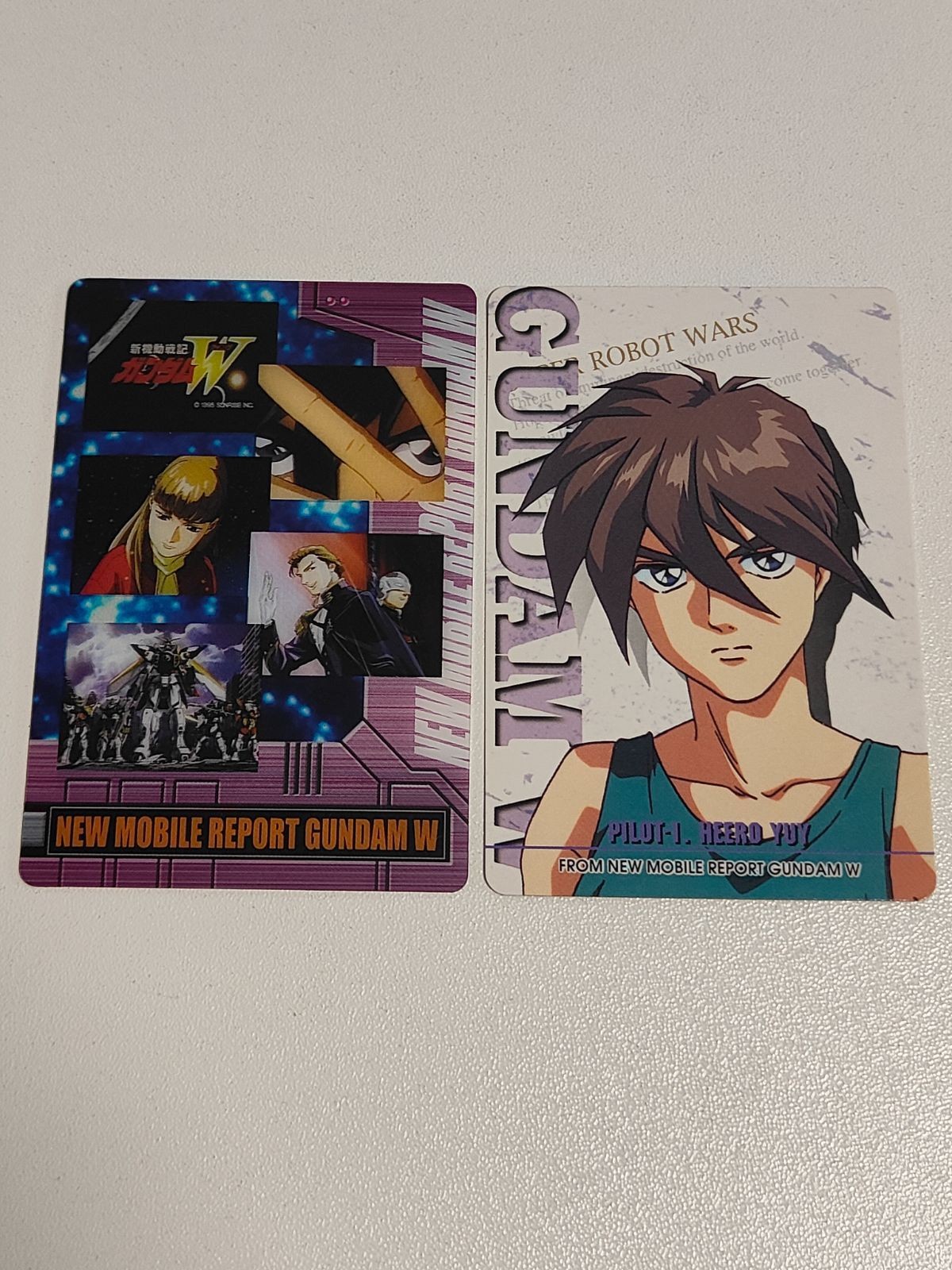 6-19-231 新機動戦記ガンダムW MORIGANA 森永 機動戦士ガンダムカード リリーナ ヒイロ ユイ カード ヒイロ カードダス スーパーロボット大戦