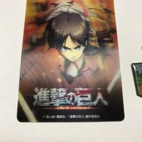 交渉歓迎 cas3 カード 3D ステッカー ？ 進撃の巨人 エレン イェーガー ストラップ キーホルダー サムネイル 5