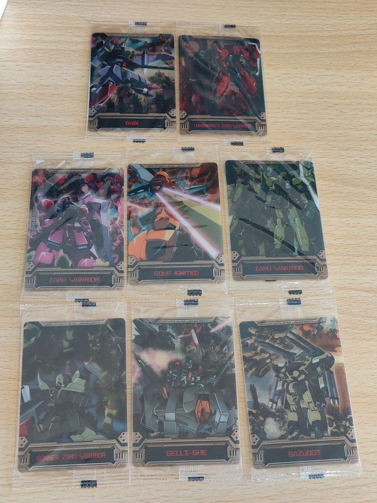 ガンダムSEED ウエハース 未開封 カード 森永 ルナマリア ザクウォーリア ガズート ガナーザクウォーリア ザクウォーリア ミーア・キャンベル バビ ガルフ