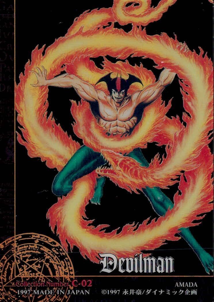 Devilman Card Clear Amada 1997 Nagal Go Vintage