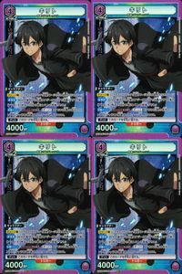カード ユニオンアリーナ ソードアート・オンライン SAO SR まとめ 「キリト」EX08BT/SAO-2-049 SR（スーパーレア） ４枚セット サムネイル 1