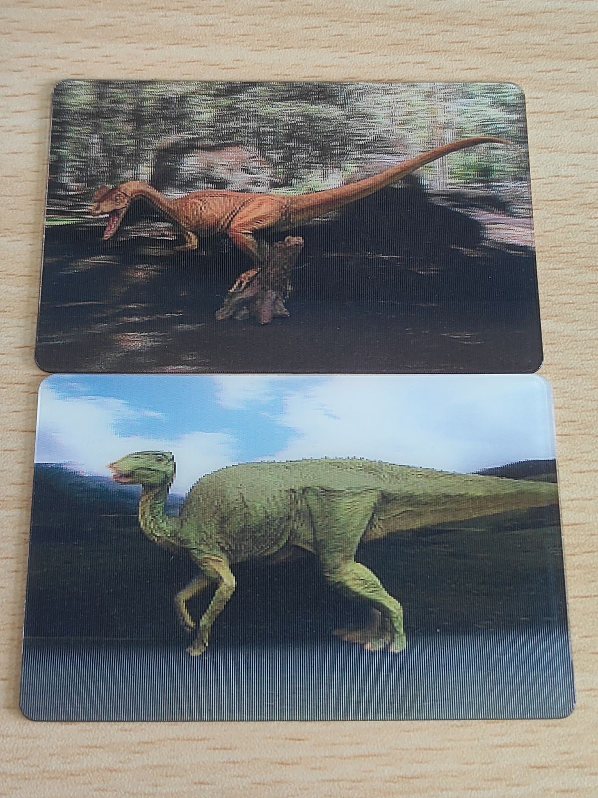 カード 3d 竹内しんぜん 2000 レア 希少 恐竜 ダイナソー ディロフォサウルス エドモントサウルス