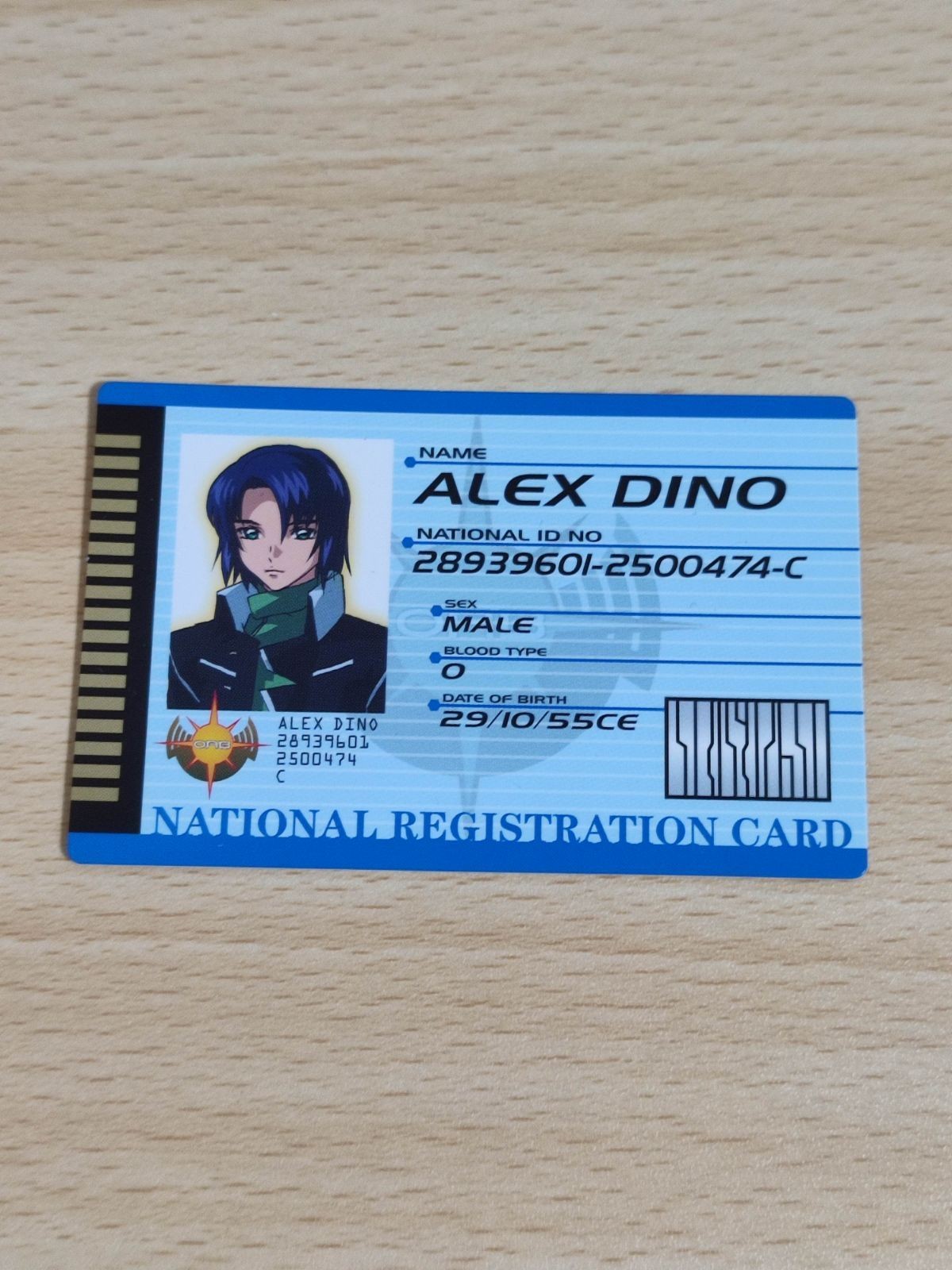 Gundam SEED Destiny CD Bonus Alex Dino ID Card