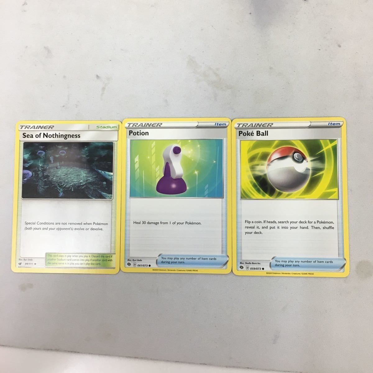 ポケモンカード 旧裏面 海外 英語版 3枚 虚ろの海 きずぐすり モンスターボール 19