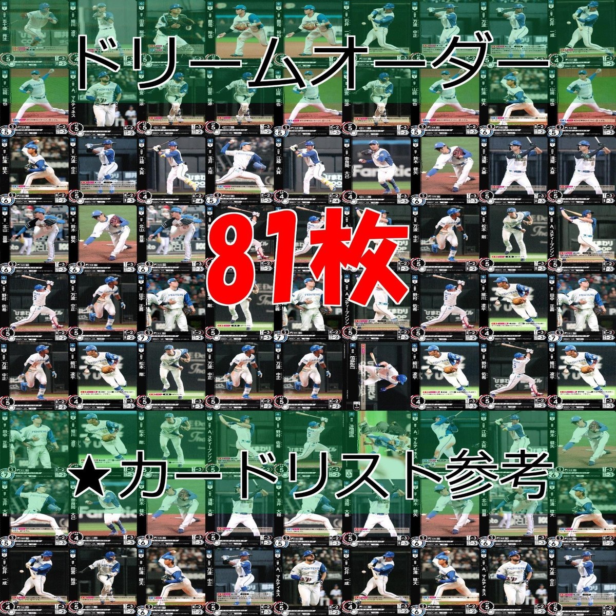 ドリームオーダー DREAM ORDER カード まとめ 2023 2024 日本ハム ファイターズ R レア キラ 81枚 セット ap819